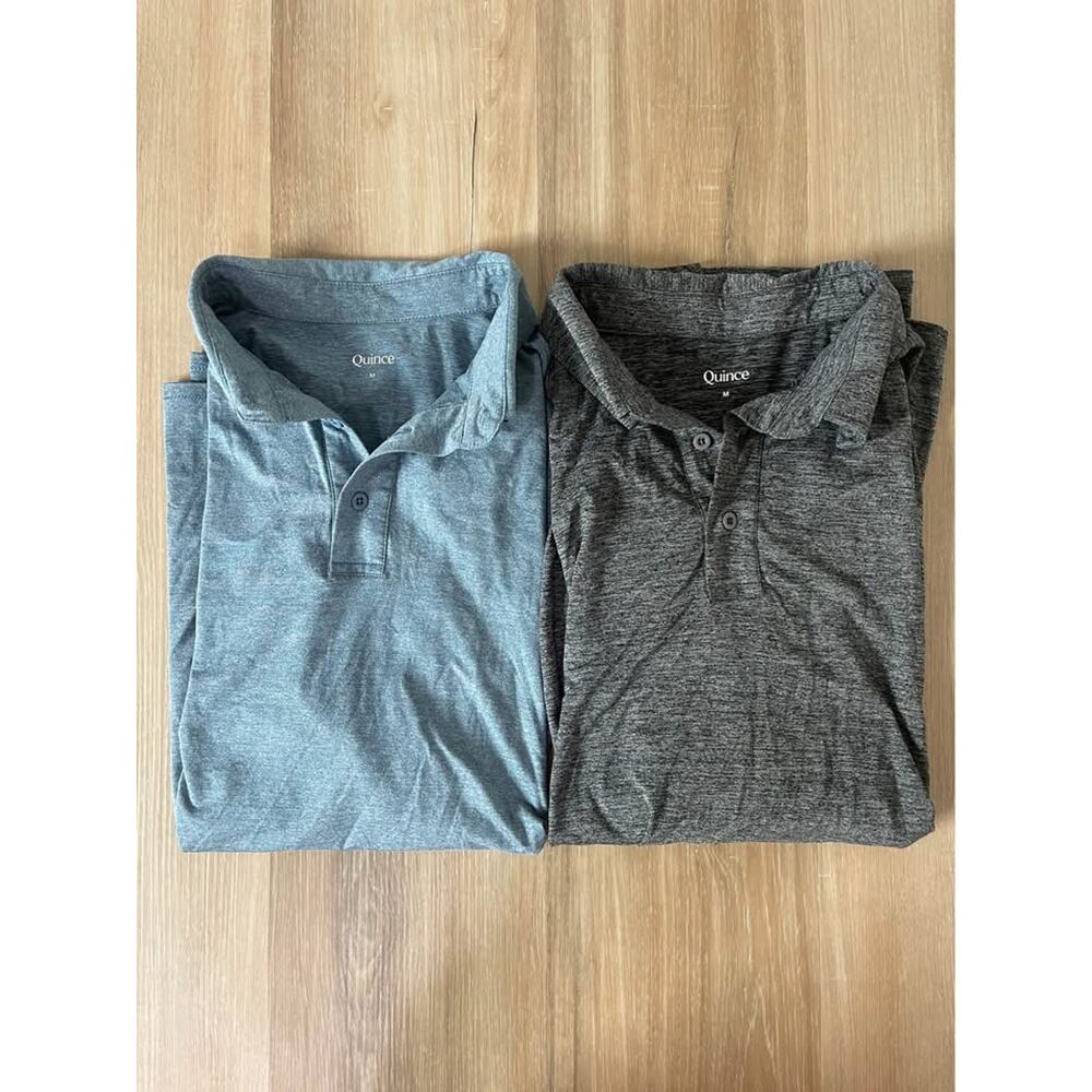 Quince Blue and Gray Men's Polo Shirts